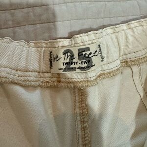 We the Free beige barrel jean